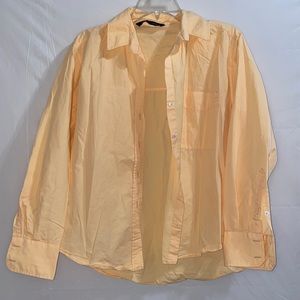 Zara apricot button up top